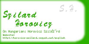 szilard horovicz business card